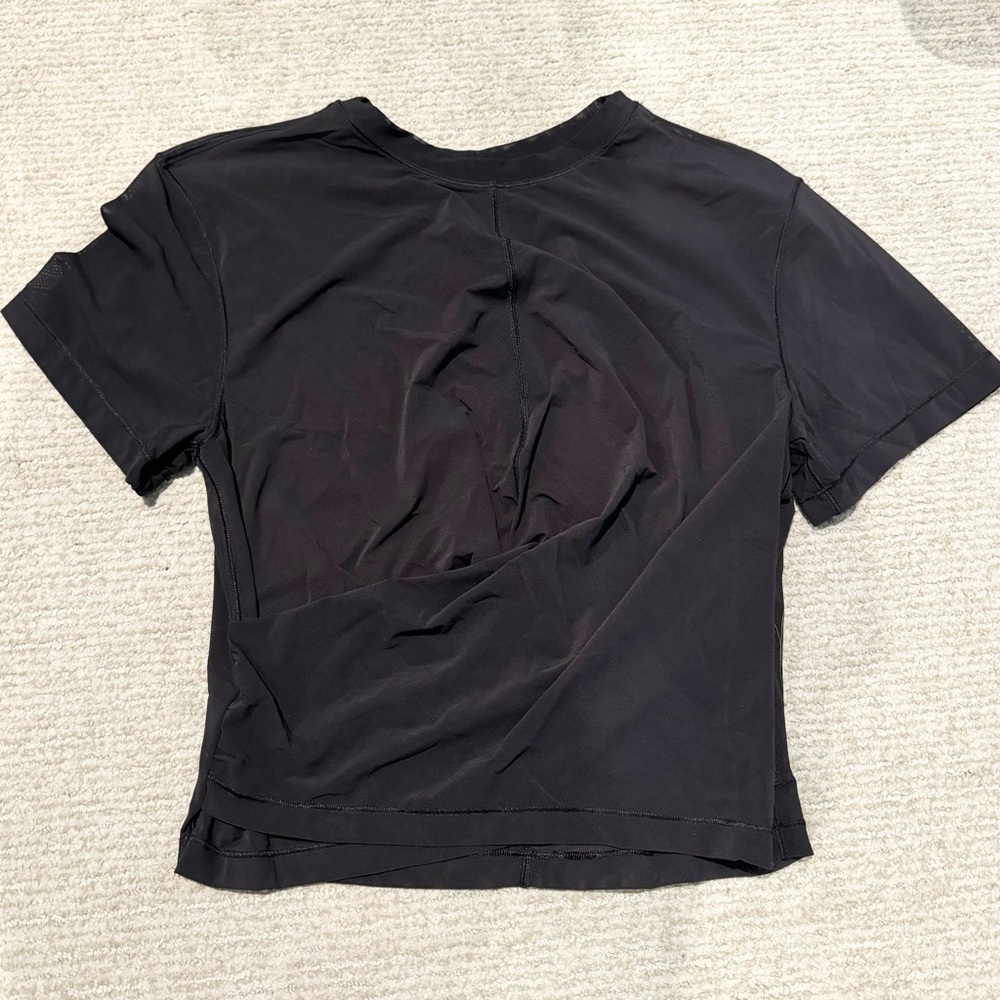 Lululemon mesh, wrap front athletic top